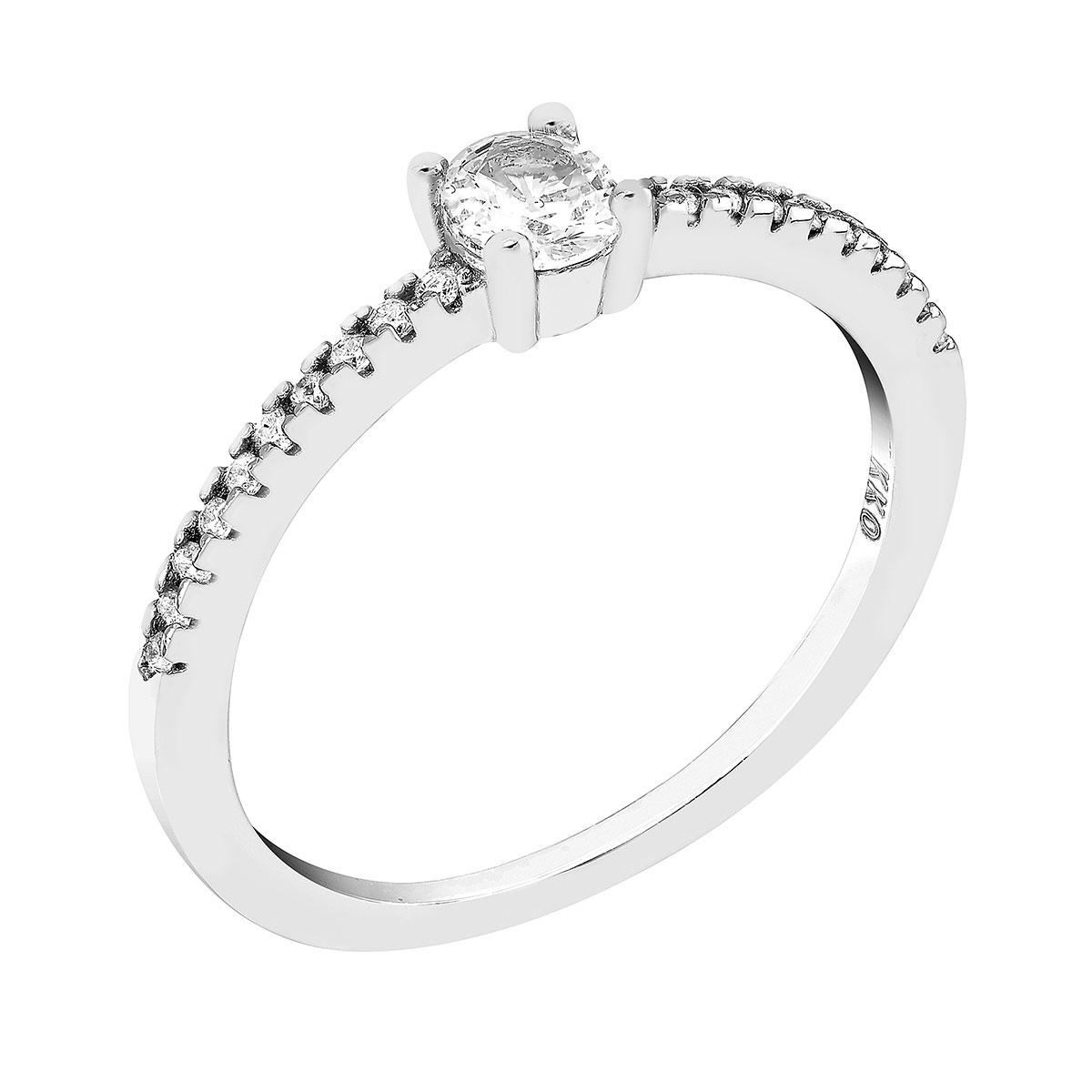Lykka Casuals silverring zirkon 4mm-175