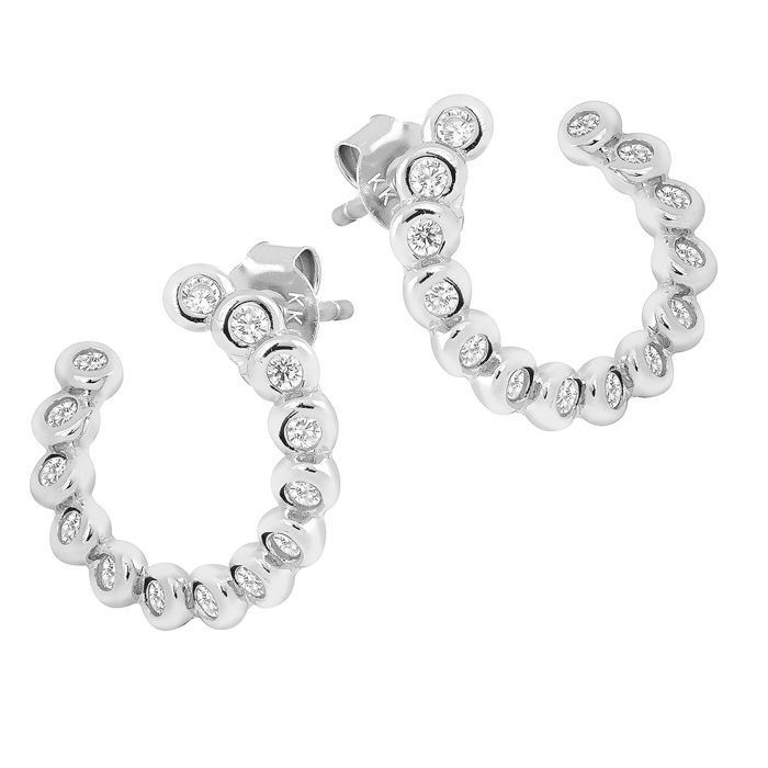 Lykka Casuals silver örhängen zirkon 16mm main product photo