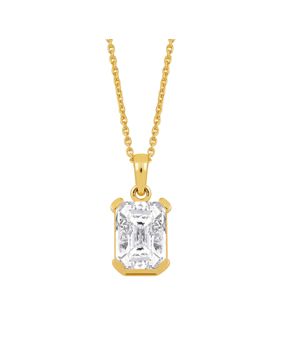 Lykken Casuals guldpläterad halsband zirkonia 45cm