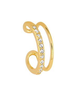 Lykken Casuals guldpläterad ear cuff örhängen zirkonia