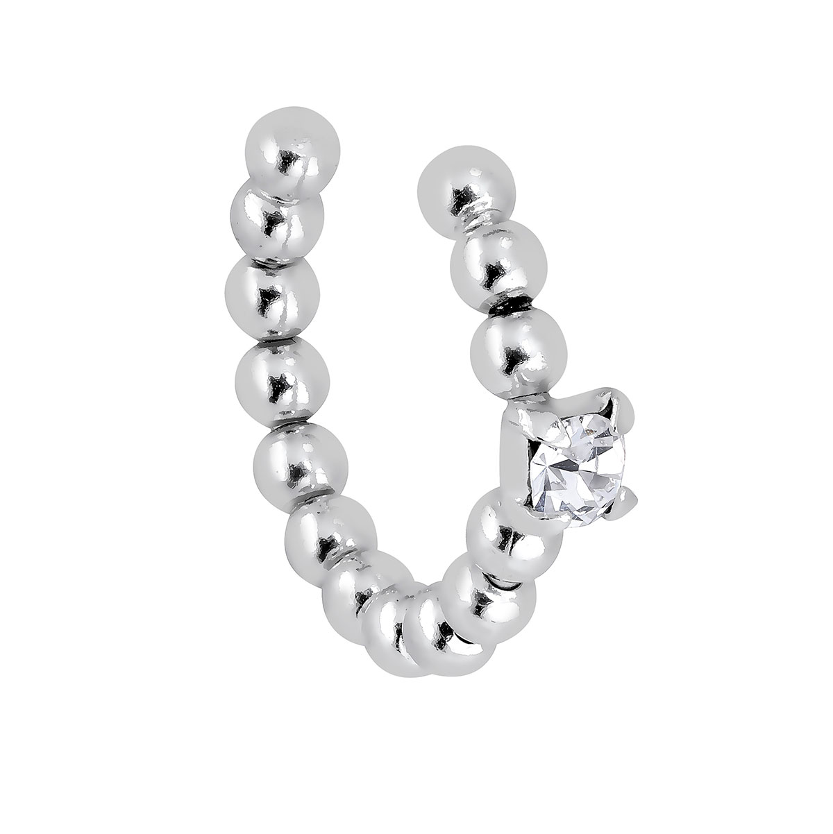 Lykka Casuals ear cuff silver örhängen boll