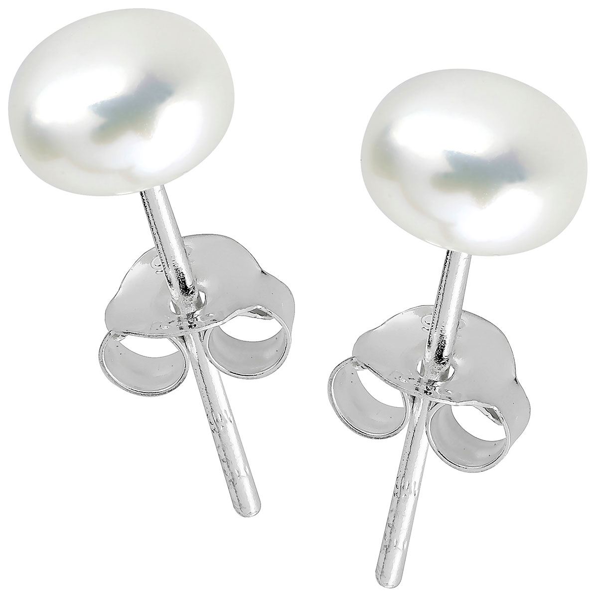 Lykka Pearls pärlörhängen silver 8 mm