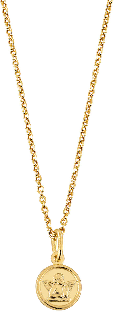 Lykka Symbols dopsmycken ängel guldpläterad 38cm