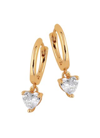 Lykka Casuals guldförgyllda hjärtörhängen 20 mm