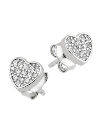 Lykken Hearts silverörhängen hjärta 7 mm