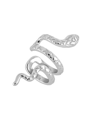 Lykken Symbols silverfärgade orm earcuff-örhängen 26 mm