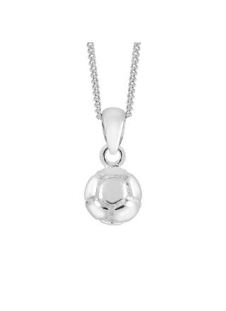 Lykken Symbols silverhalsband fotboll 45 cm