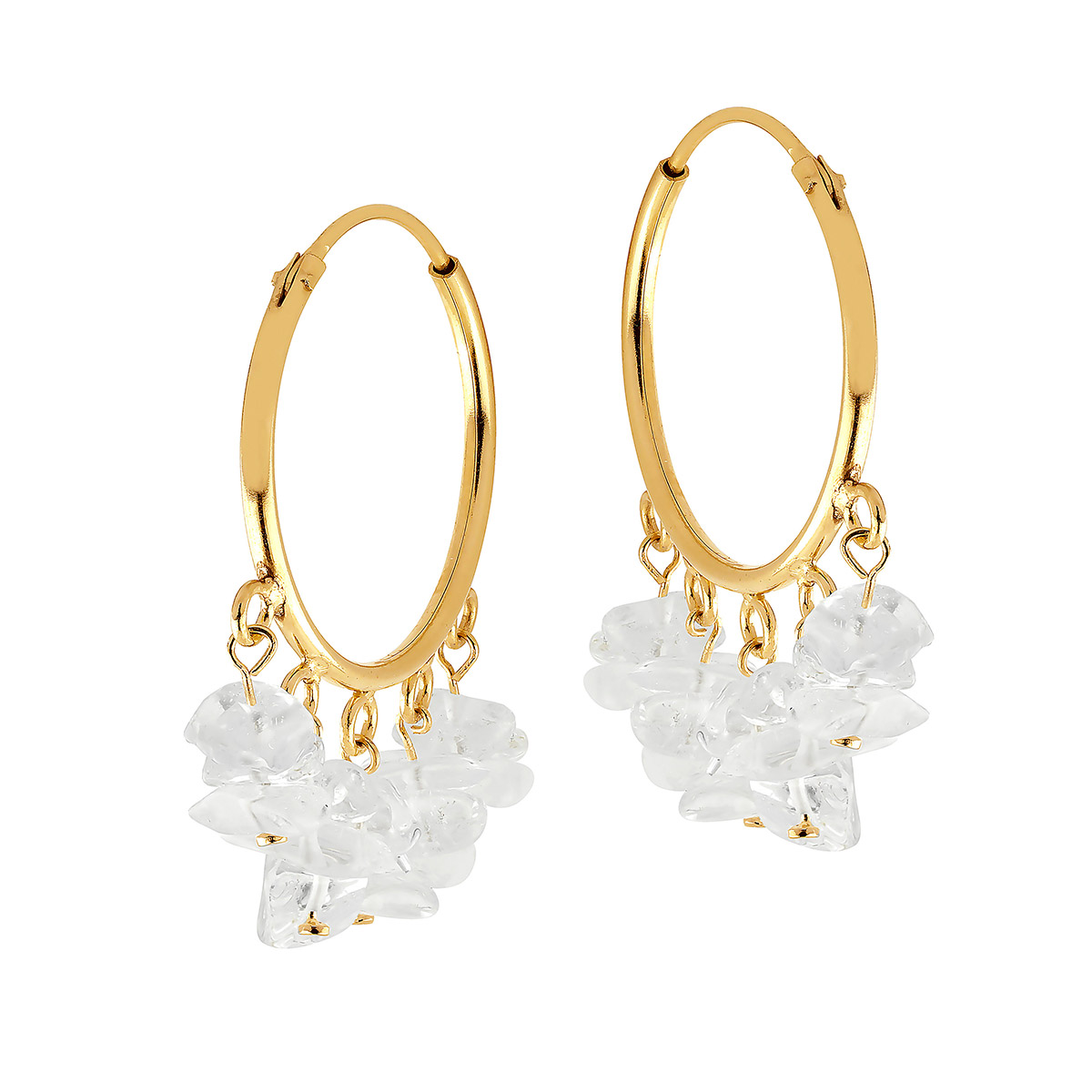 Lykken Casuals blå topas creoler