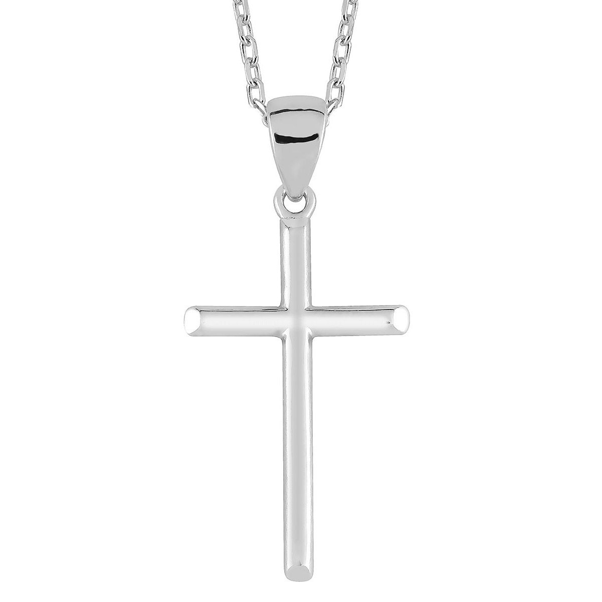 Lykka Crosses silver korshalsband 45 cm