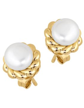 Lykken Pearls guld pärl knut örhängen