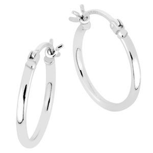 Lykka Casuals silver hoops i blankpolerat silver 2 x 20 mm main product photo