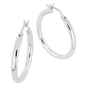 Lykka Casuals silver hoops i blankpolerat silver 3 x 30 mm main product photo