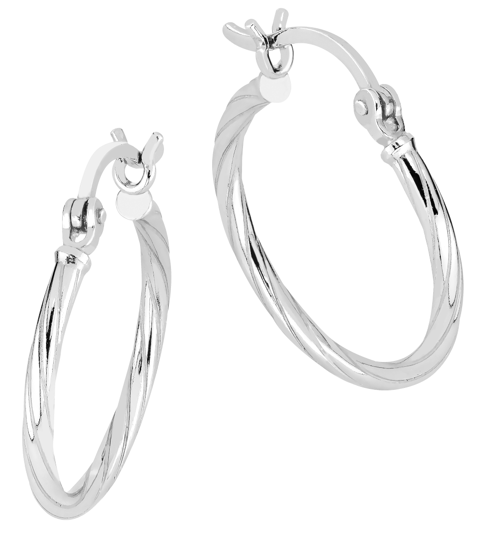 Lykka Casuals tunna hoops i silver 2 x 30 mm
