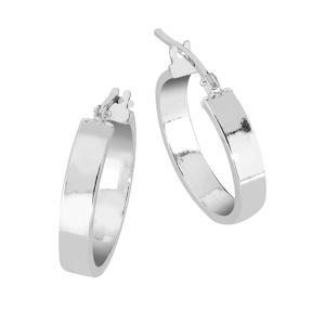 Lykka Basics blankpolerade hoops silver 15 mm main product photo