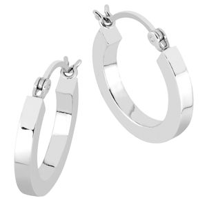 Lykka Casuals silver blankpolerade hoops 2 x 30 mm main product photo