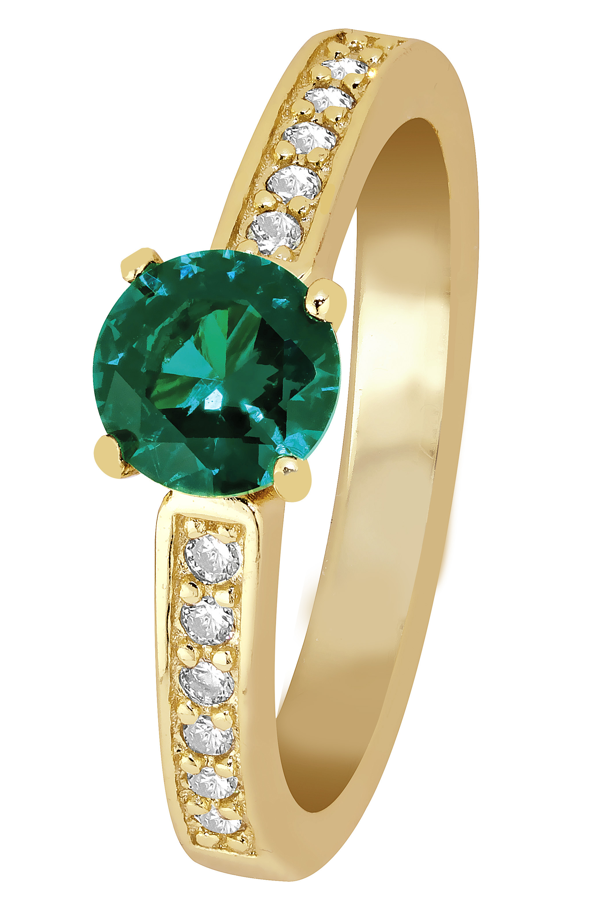 Lykka Casuals flerstens guldpläterad silverring 