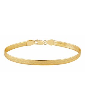 Lykken Basics silver förgyllt herringbone kedjearmband 5,10 mm