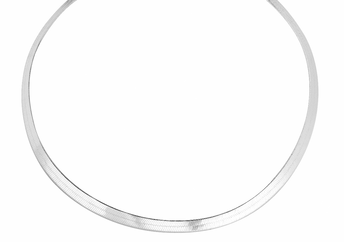 Lykka Basics silver herringbone halskedja 5,10 mm 42