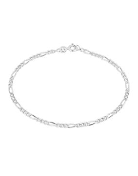 Lykka Basics silver figaro kedjearmband 2,8 mm