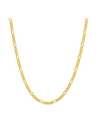 Lykka Basics silver förgylld figaro halskedja 2,8 mm