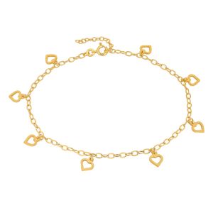 Lykka Hearts förgyllt ankelkedja hjärtor main product photo