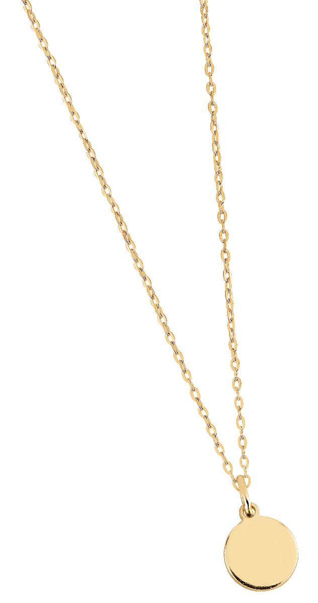 Lykka Casuals Bokstavshalsband med gravyr förgyllt