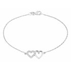 Lykka Hearts hjärtarmband silver