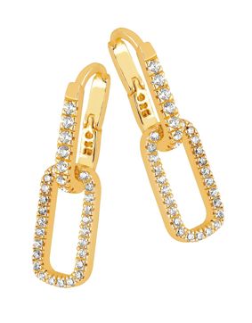 Lykka Casuals forgyllt carabiner ovalt örhängen