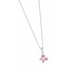 Lykka Symbols pink fjärilhalsband silver