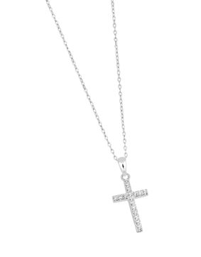 Lykka Crosses korshalsband i silver