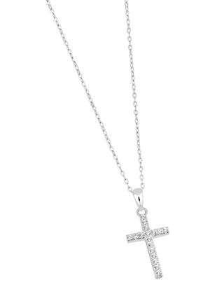 Lykka Crosses korshalsband i silver