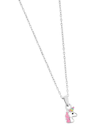 Lykken Symbols Enhörning halsband silver