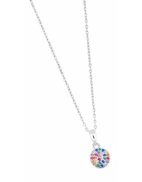 Lykka Casuals regnbåge silverhalsband