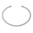 Twisted silver bangle