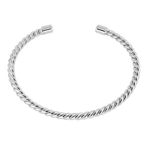 Twisted silver bangle main product photo