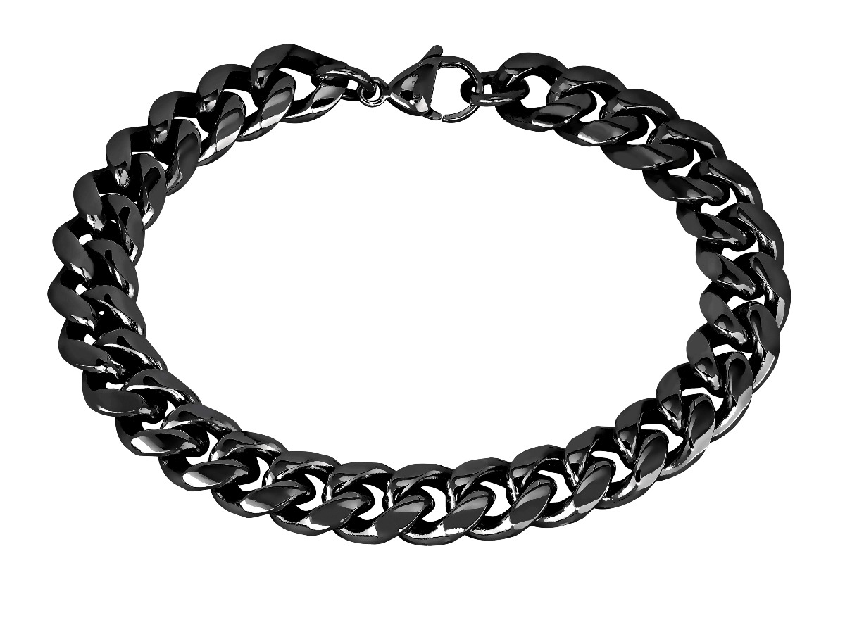 Lykka Strong pansararmband 8 mm svart -19-8BLACK
