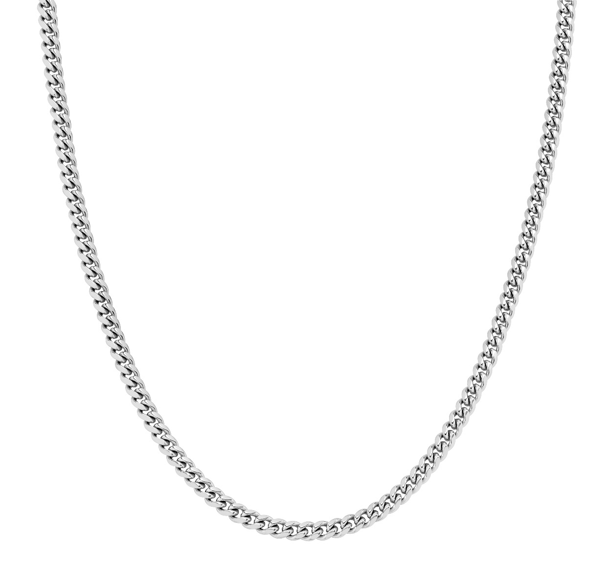 Lykka Strong stål pansarhalsband 6 mm silverfärgat 