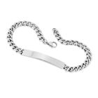 Lykka Strong pansararmband med platta 6 mm silverfärgat 21-6