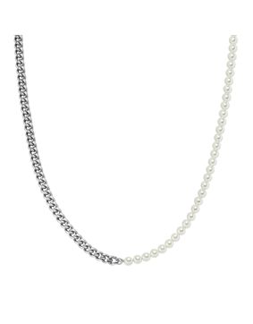 Lykka Strong pansarhalsband 7 mm half pearl