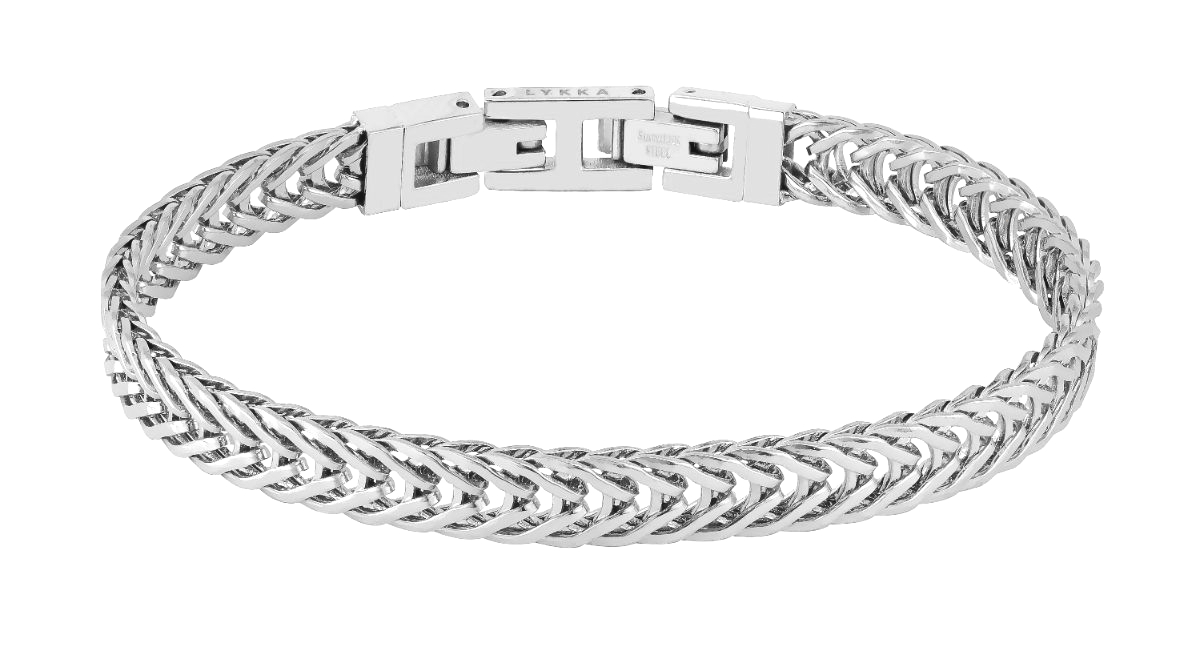 Lykka Strong Franco armband stål 20.5 cm