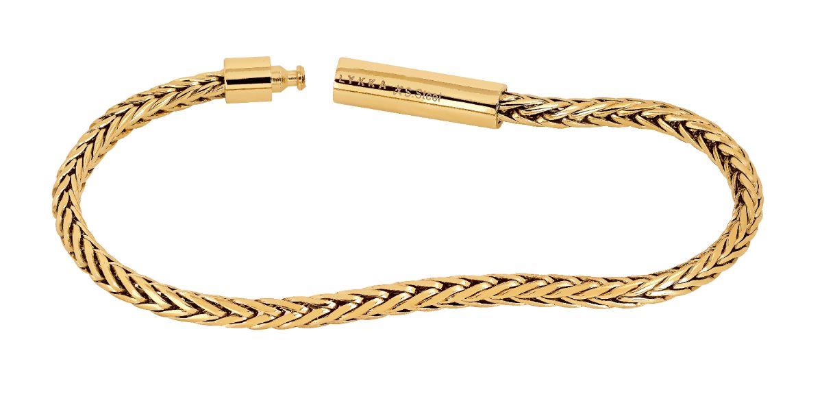 Lykka Strong spiga stålarmband guldfärgat 20.5 cm GOLD