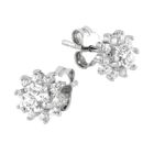 Lykka Casuals blomörhängen silver