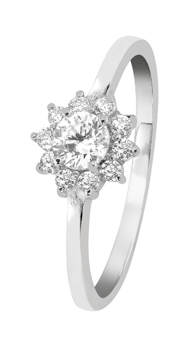 Lykka Casuals blomring silver 