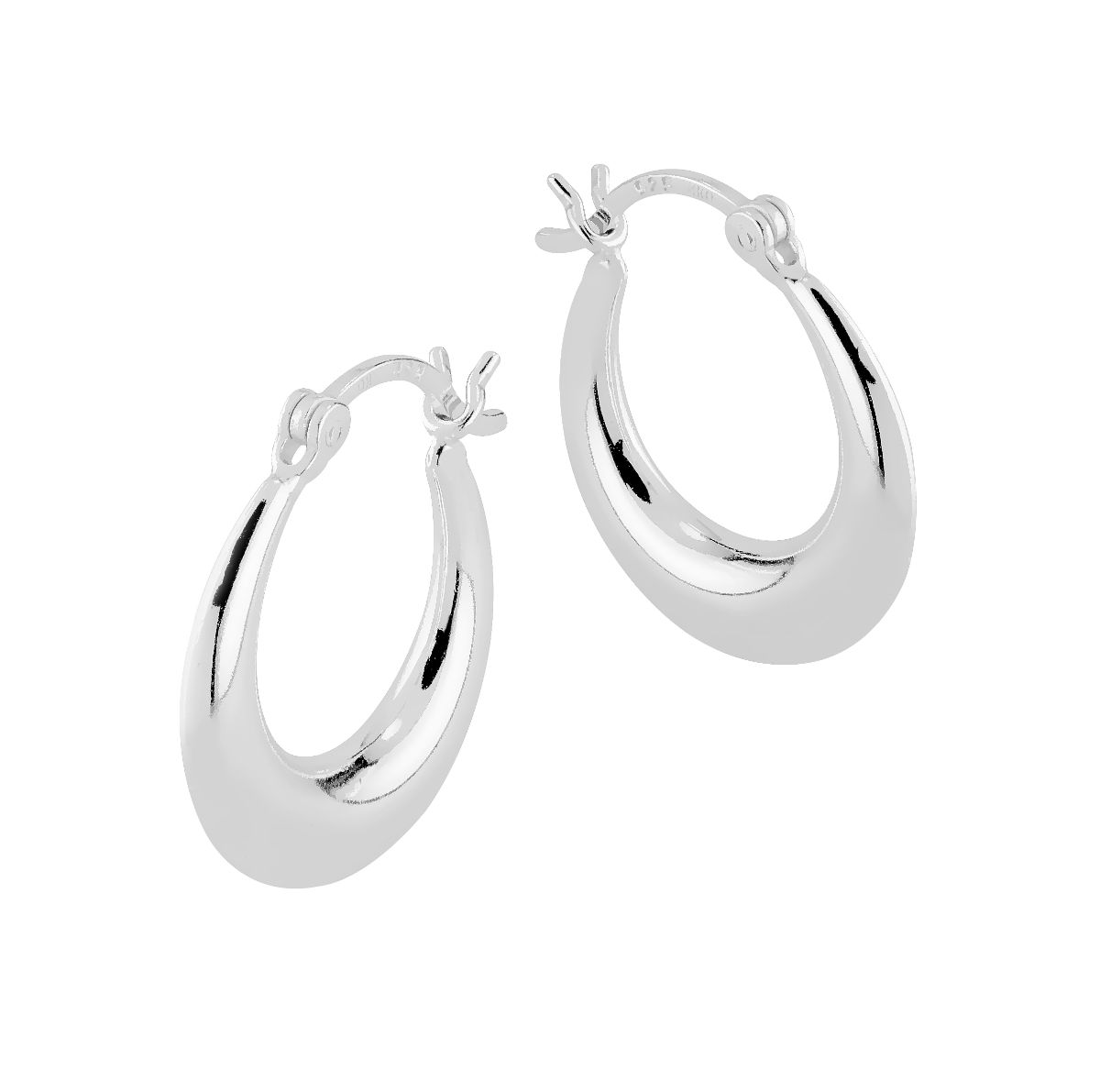 Lykka Casuals chunky silverhoops 19 mm 