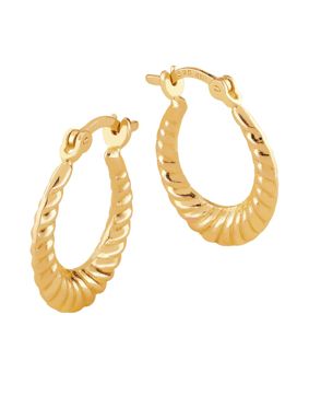 Lykka Casuals ovala guldpläterad chunky hoops silver