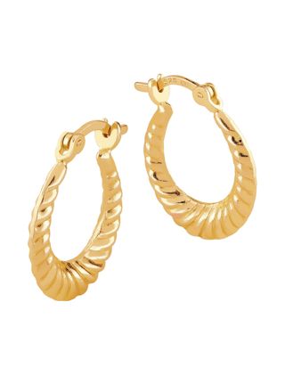 Lykka Casuals ovala guldpläterad chunky hoops silver