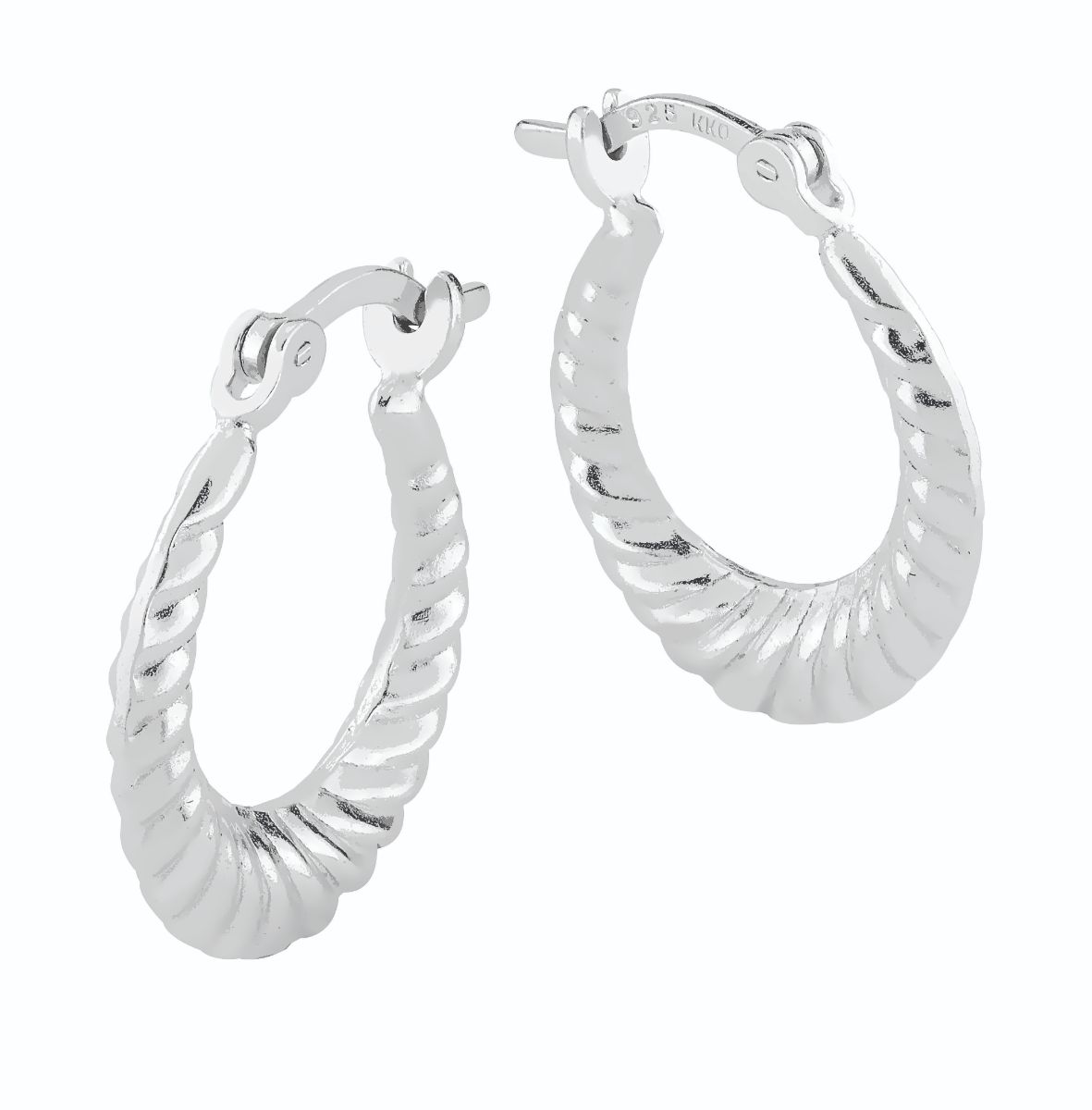 Lykka Casuals ovala chunky hoops silver 