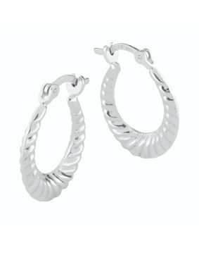 Lykka Casuals ovala chunky hoops silver