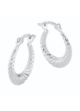 Lykka Casuals ovala chunky hoops silver