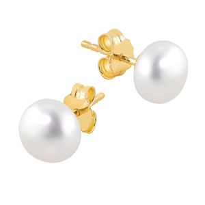 Lykka Pearls guldpläterad helmiörhängen silver 8 mm  main product photo